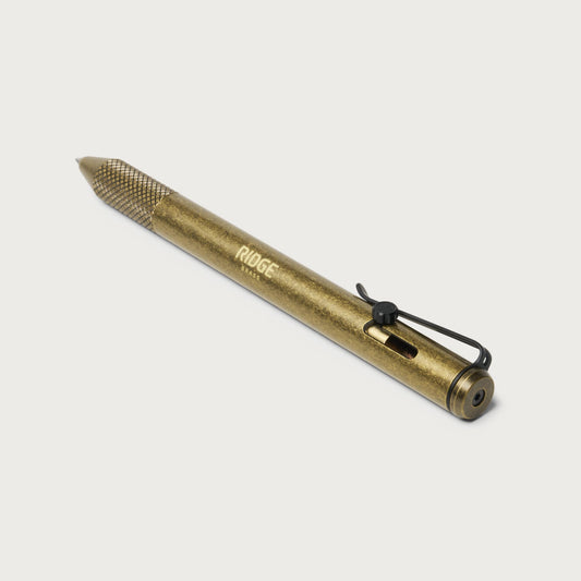 Ridge Bolt Action Pen - Brass