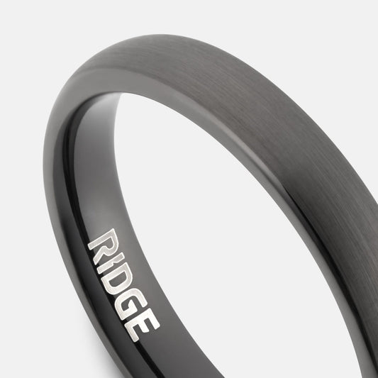 4mm Rounded Ring Set - Gunmetal