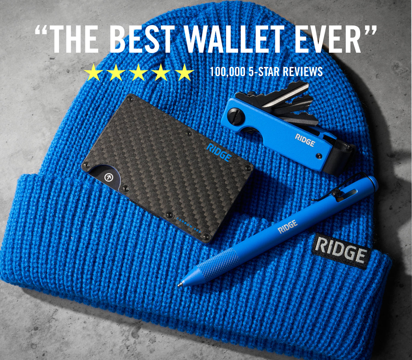 Ridge Wallet - High Dive Blue Carbon 002
