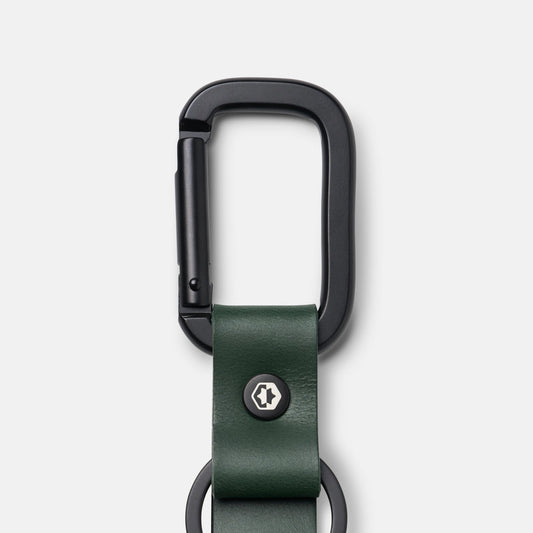 Ridge Keychain - Hunter Green Leather