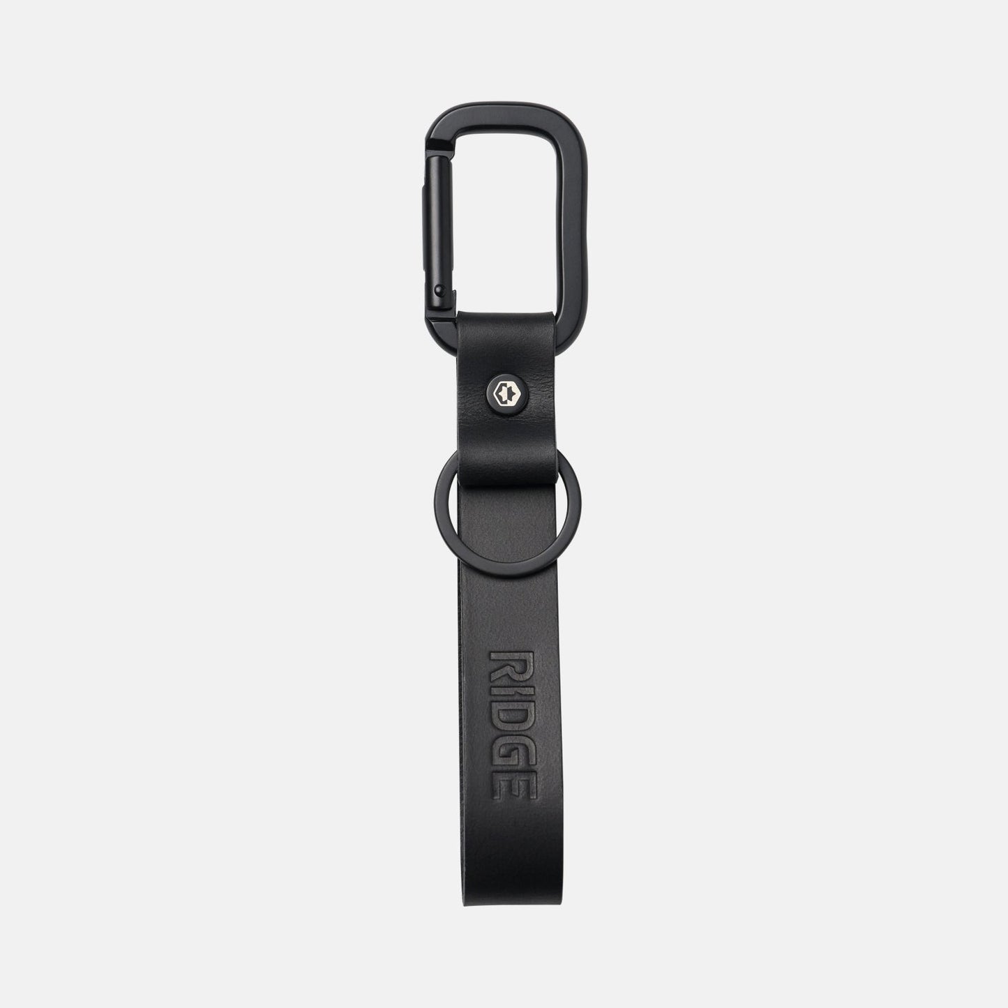 Ridge Keychain - Midnight Black Leather