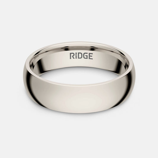 6mm Rounded Ring Set - Platinum - Tantalum Carbide