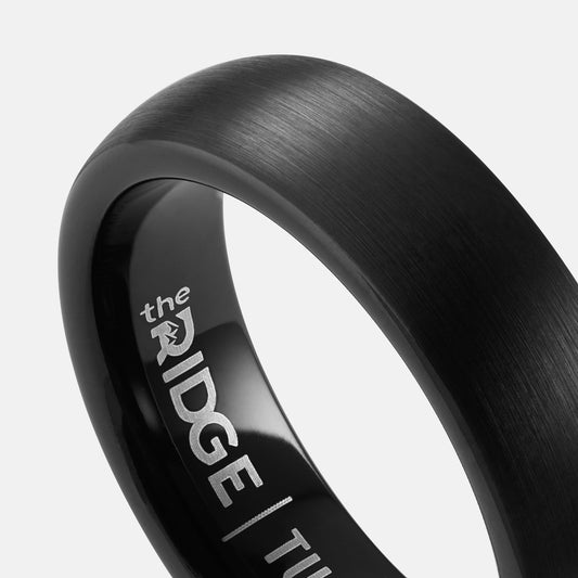 6mm Rounded Ring Set - Royal Black