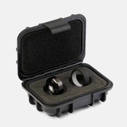 8mm Beveled Ring Set - Royal Black