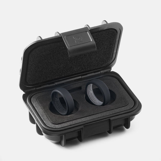 8mm Silicone Ring Set - Royal Black