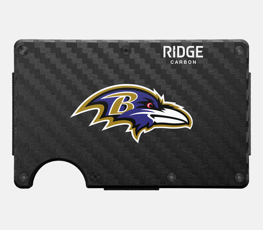 Ridge Wallet - Baltimore Ravens - Carbon Fiber 3k