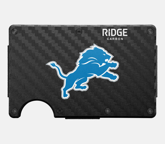 Ridge Wallet - Detroit Lions - Carbon Fiber 3k