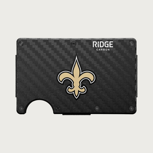Ridge Wallet - New Orleans Saints - Carbon Fiber 3k