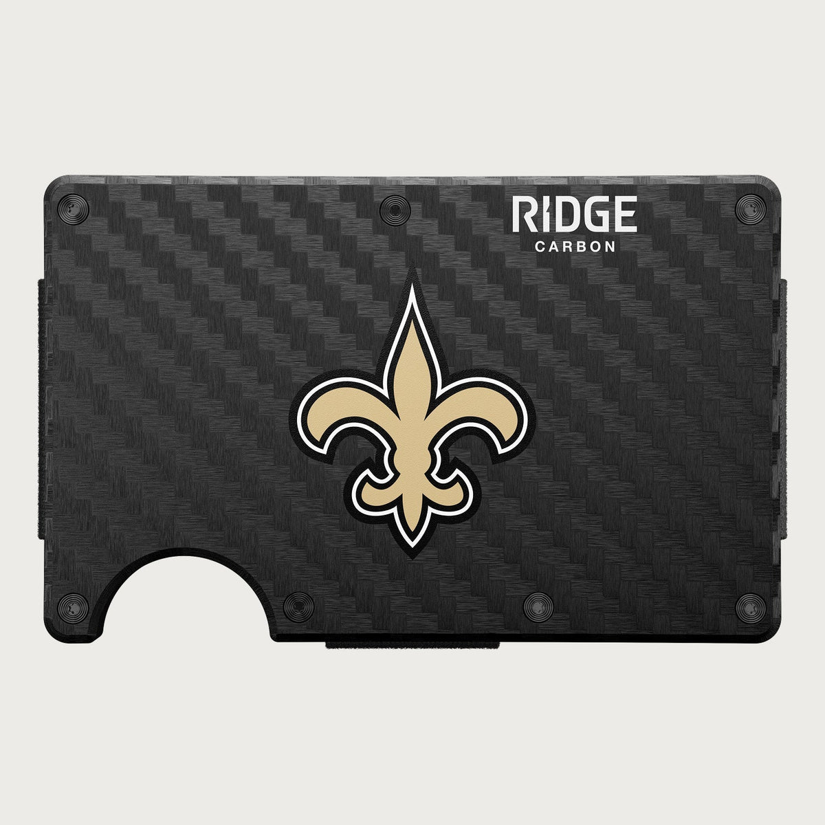 Ridge Wallet - New Orleans Saints - Carbon Fiber 3k