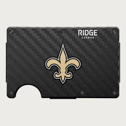 Ridge Wallet - New Orleans Saints - Carbon Fiber 3k
