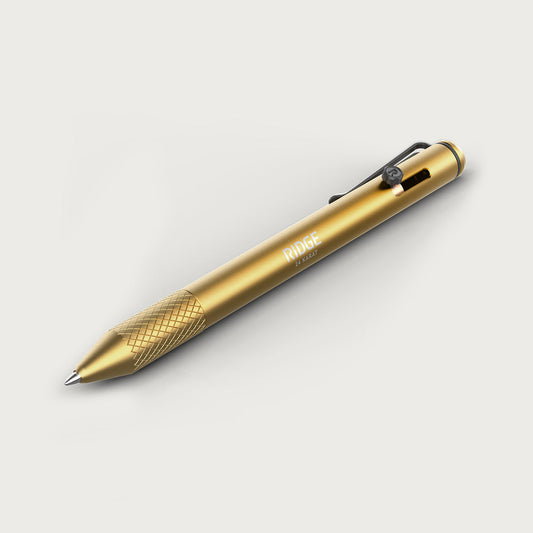 Ridge Bolt Action Pen - 24K Gold