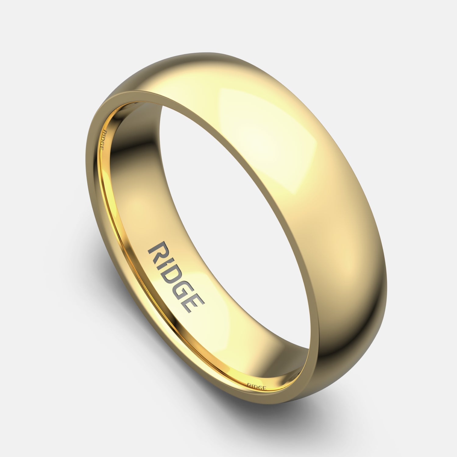 6mm Rounded Ring Set - 24K Gold - Tantalum
