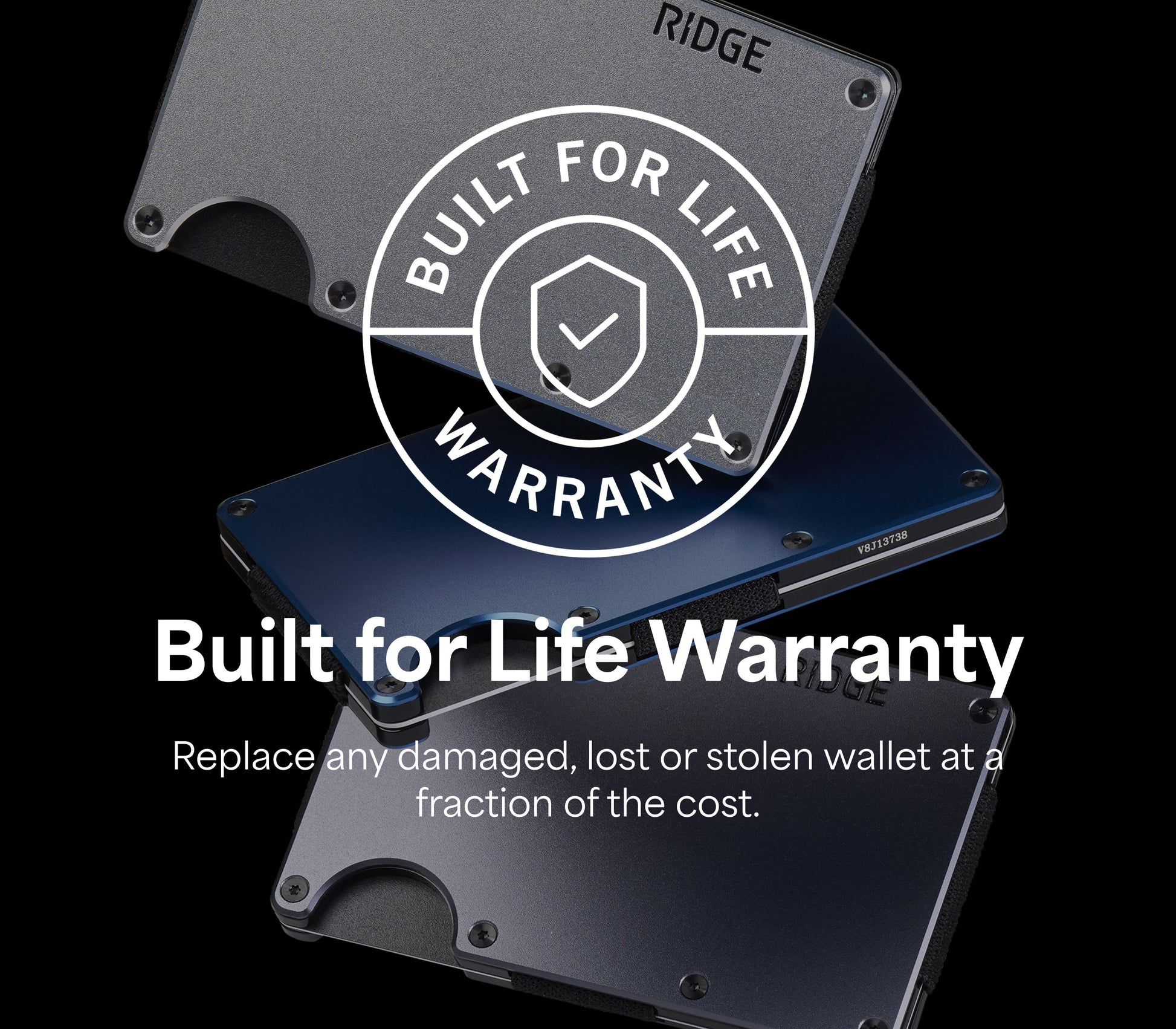 Ridge Wallet - Burnt Titanium