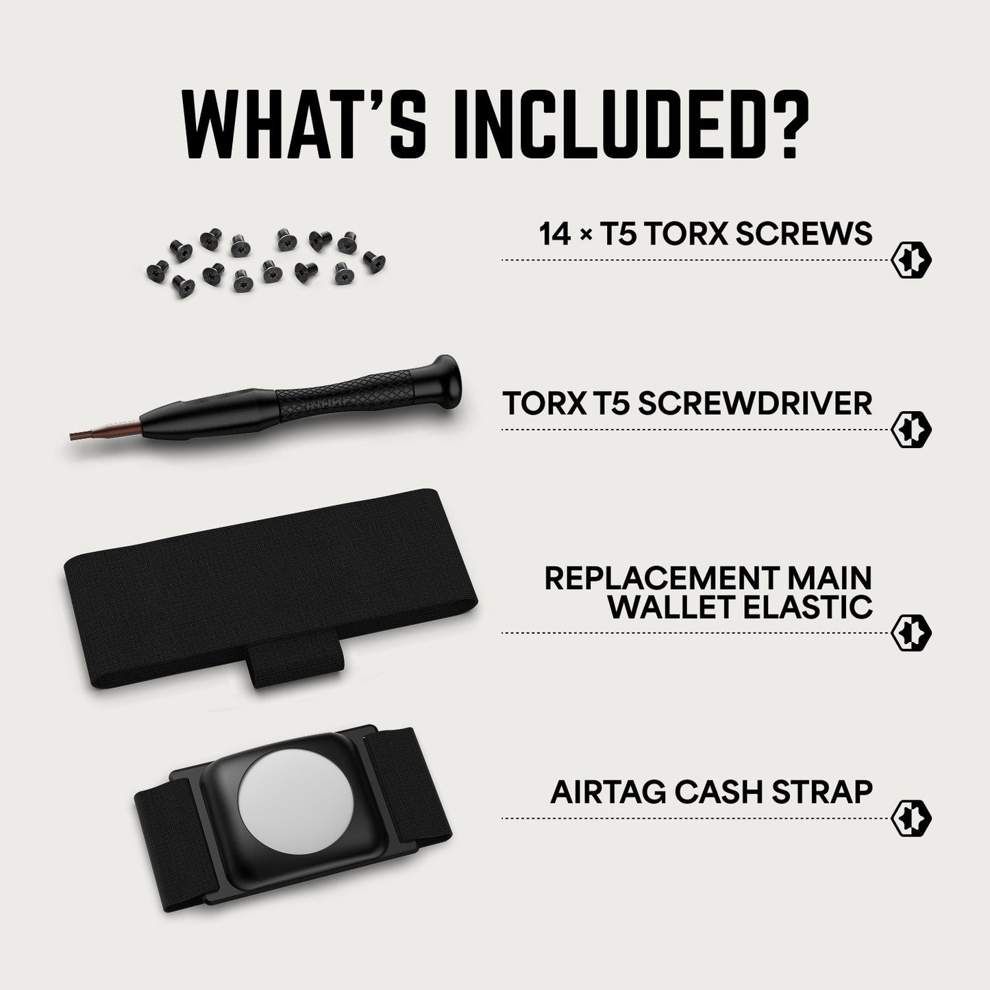 AirTag Cash Strap - Black