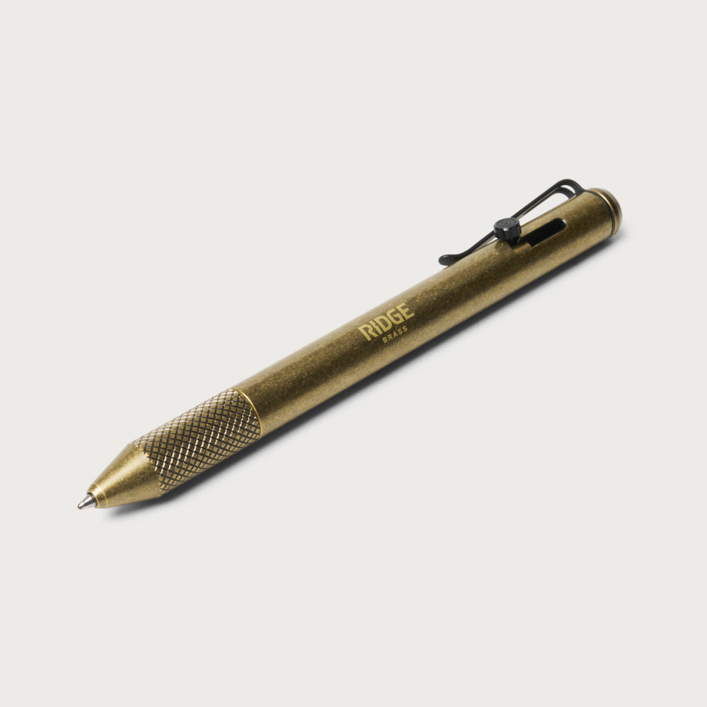 Ridge Bolt Action Pen - Brass