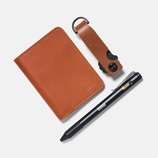 Daily Writer Kit - Bifold - Tobacco Brown Leather