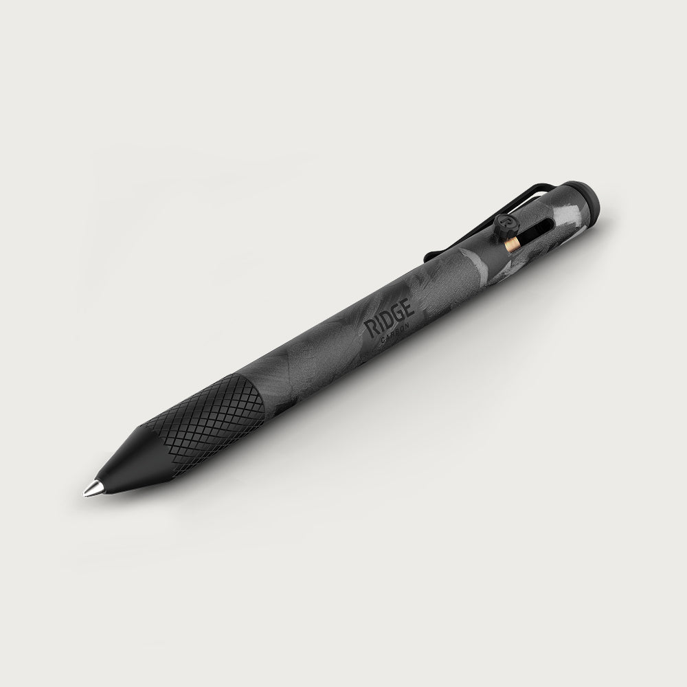 Ridge Bolt Action Pen - Forged Carbon