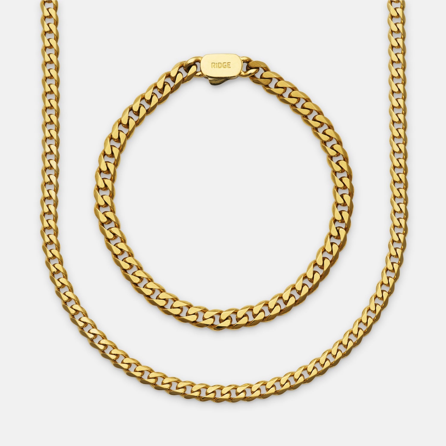 6mm Curb Bracelet - 18K Gold - Large