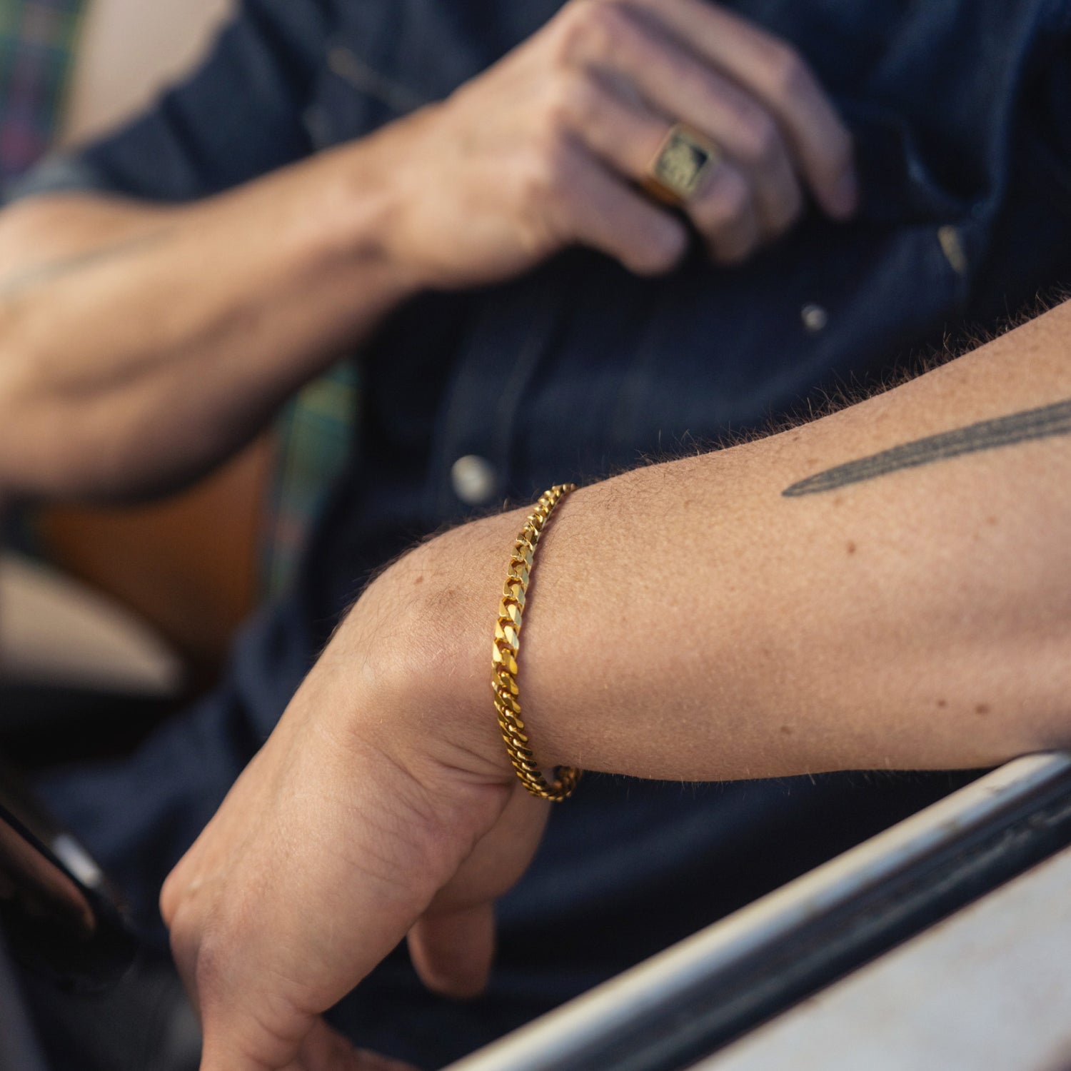 6mm Curb Bracelet - 18K Gold - Large