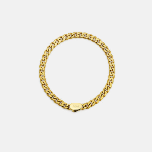 6mm Curb Bracelet - 18K Gold - Large