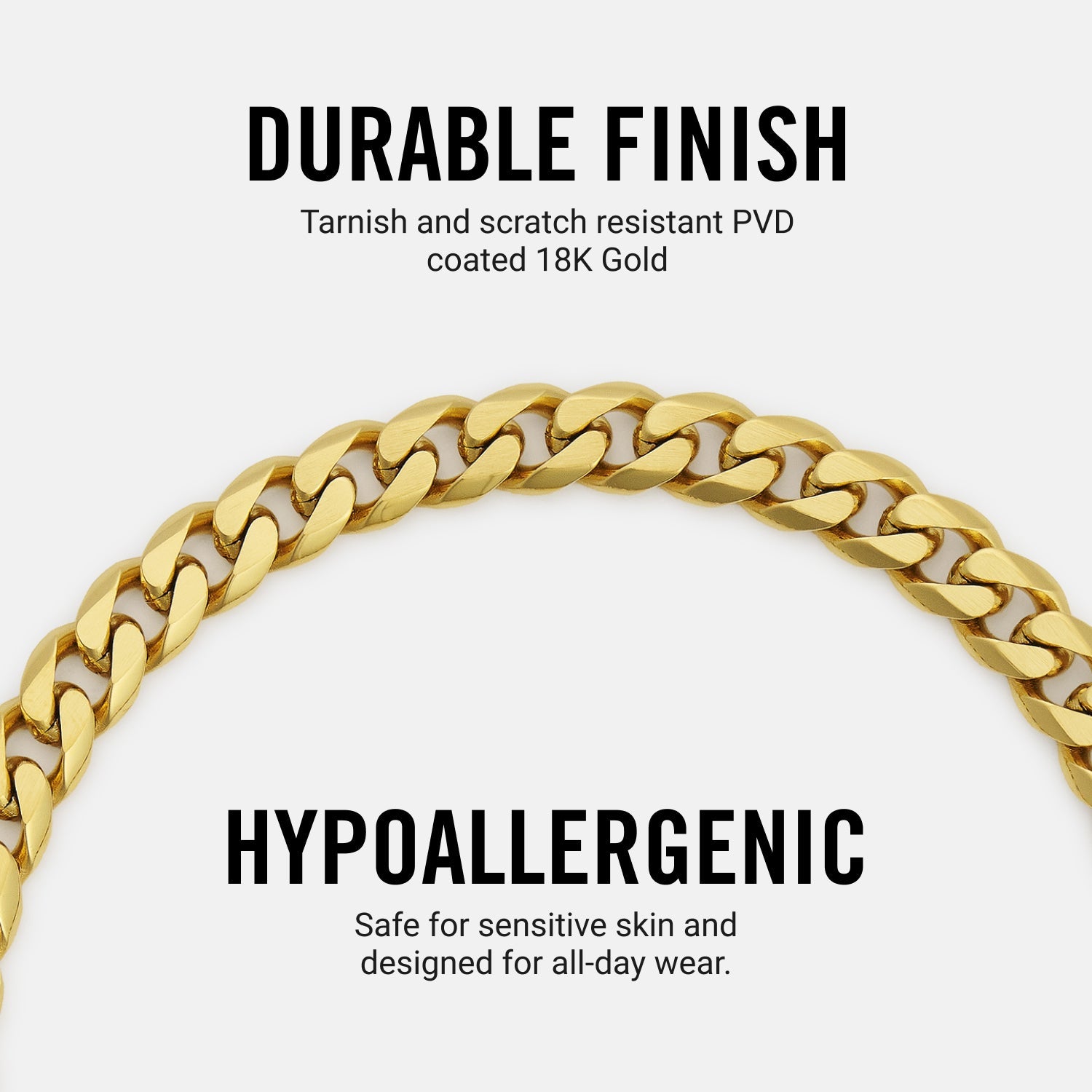 Curb Chain Kit - 18K Gold - Medium
