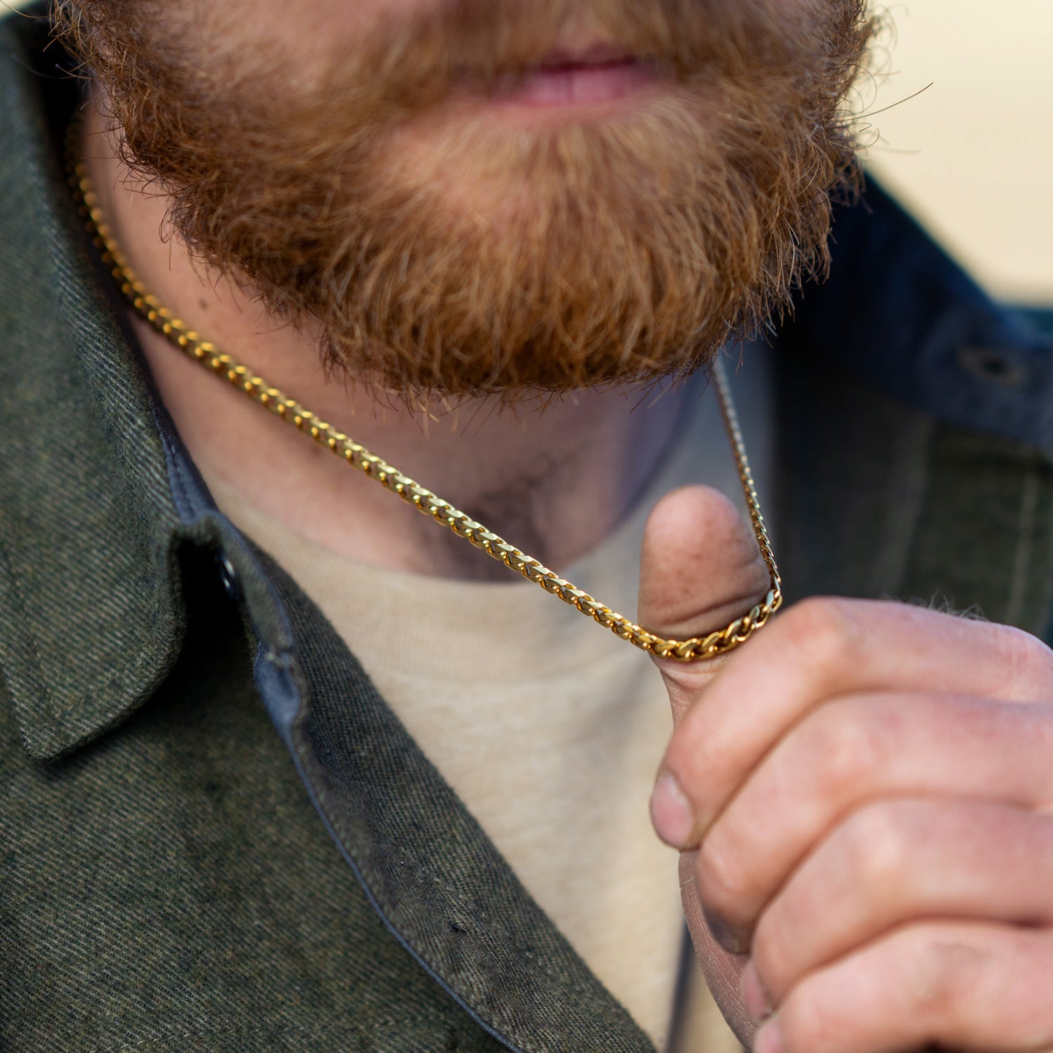 5mm Curb Chain - 18K Gold - 20"