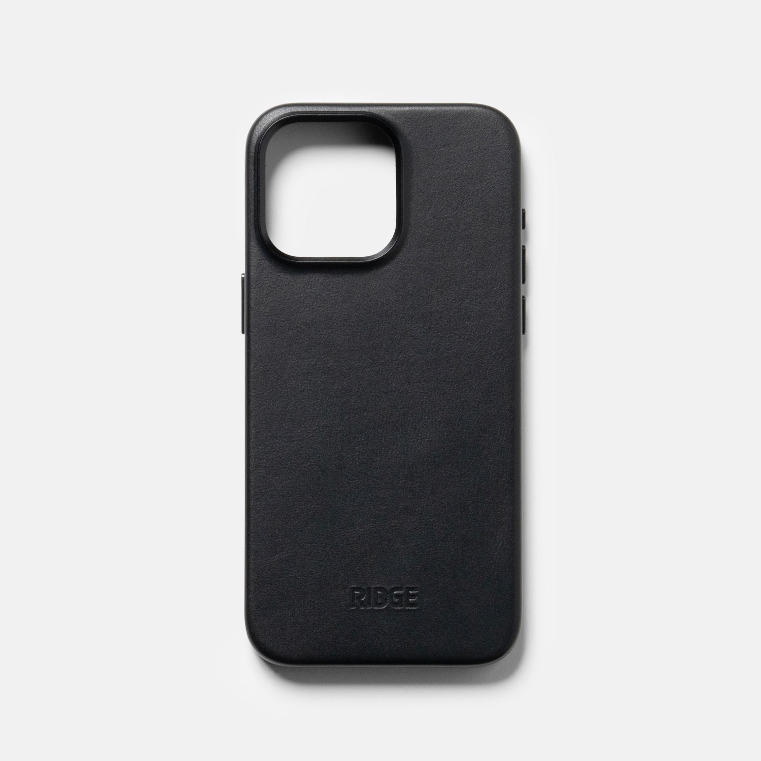 Ridge Phone Case - Midnight Black Leather - iPhone 15 Pro Max