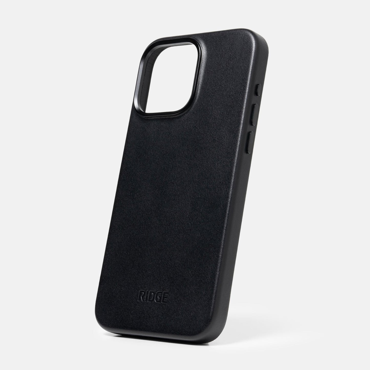 Ridge Phone Case - Midnight Black Leather - iPhone 15 Pro Max