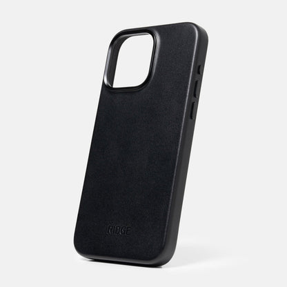 Ridge Phone Case - Midnight Black Leather - iPhone 15 Pro Max