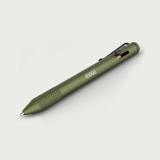 Ridge Bolt Action Pen - Matte Olive