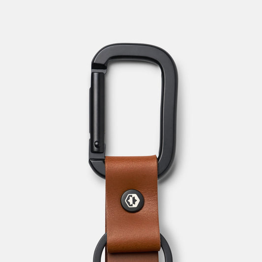Ridge Keychain - Tobacco Brown Leather