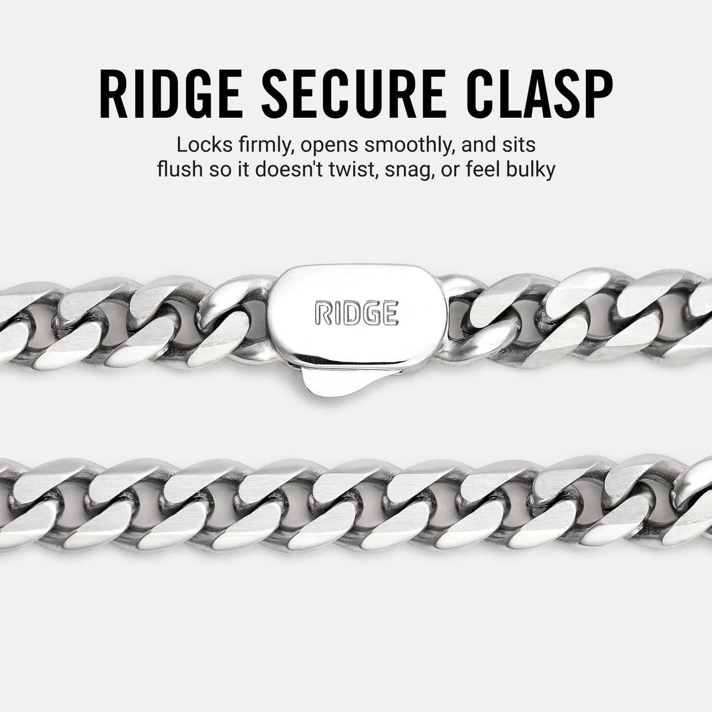 6mm Curb Bracelet - Platinum - Medium