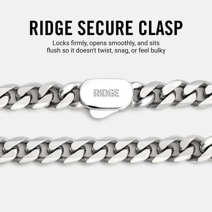 6mm Curb Bracelet - Platinum - Medium