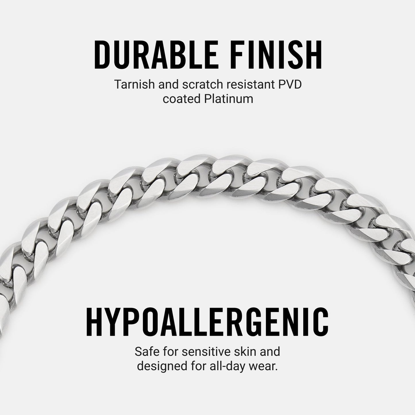 Curb Chain Kit - Platinum - Large