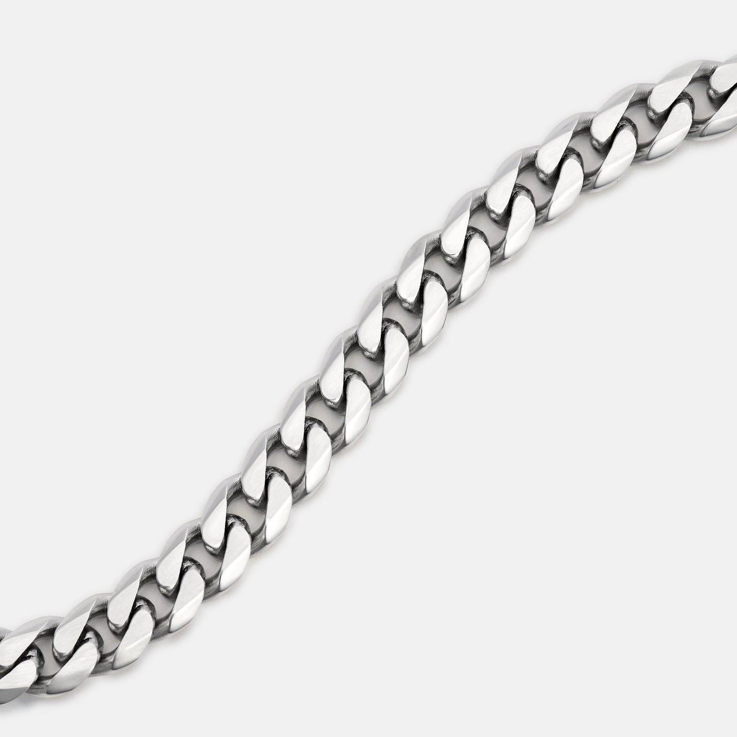 5mm Curb Chain - Platinum - 20"