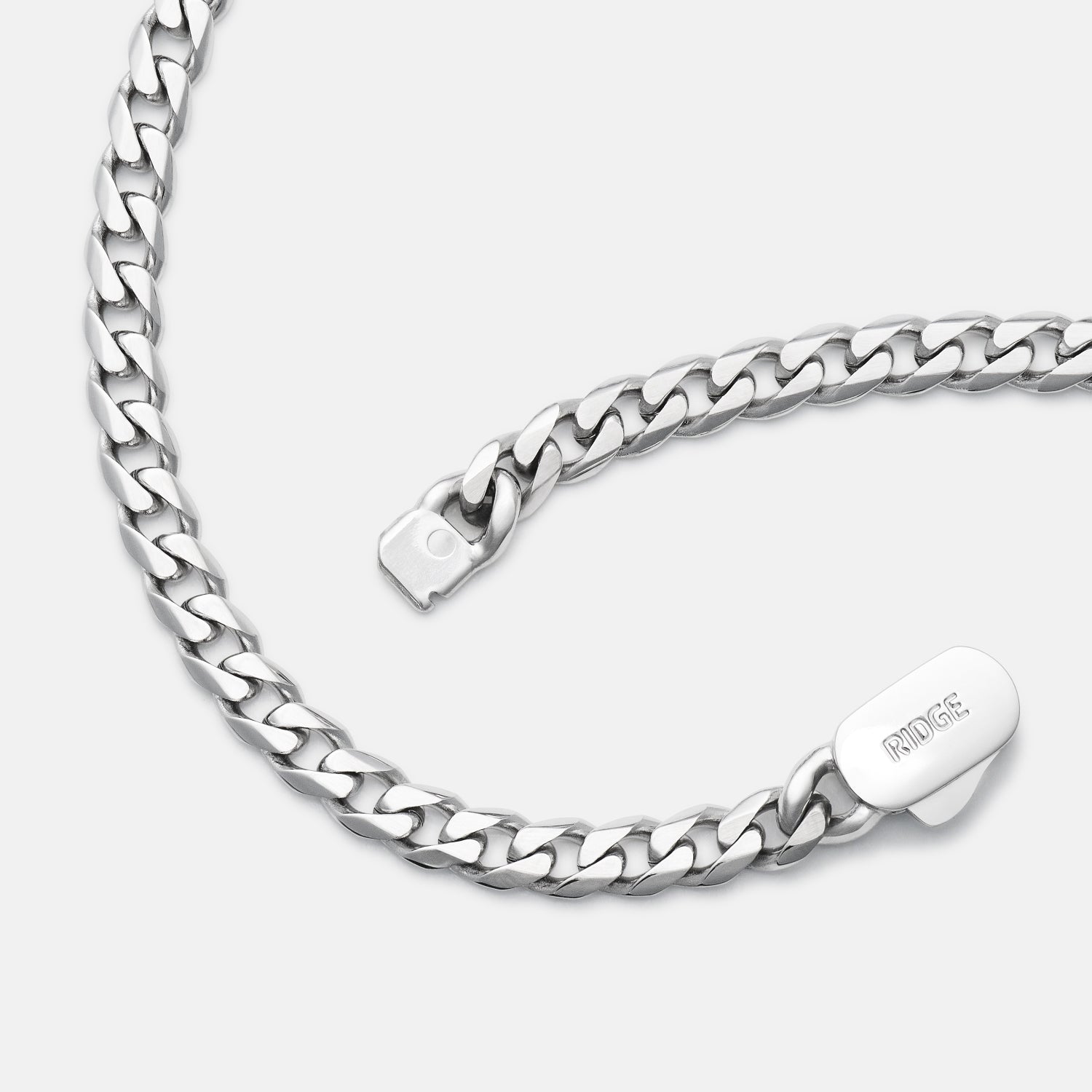 5mm Curb Chain - Platinum - 20"