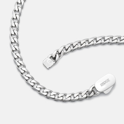 5mm Curb Chain - Platinum - 20"