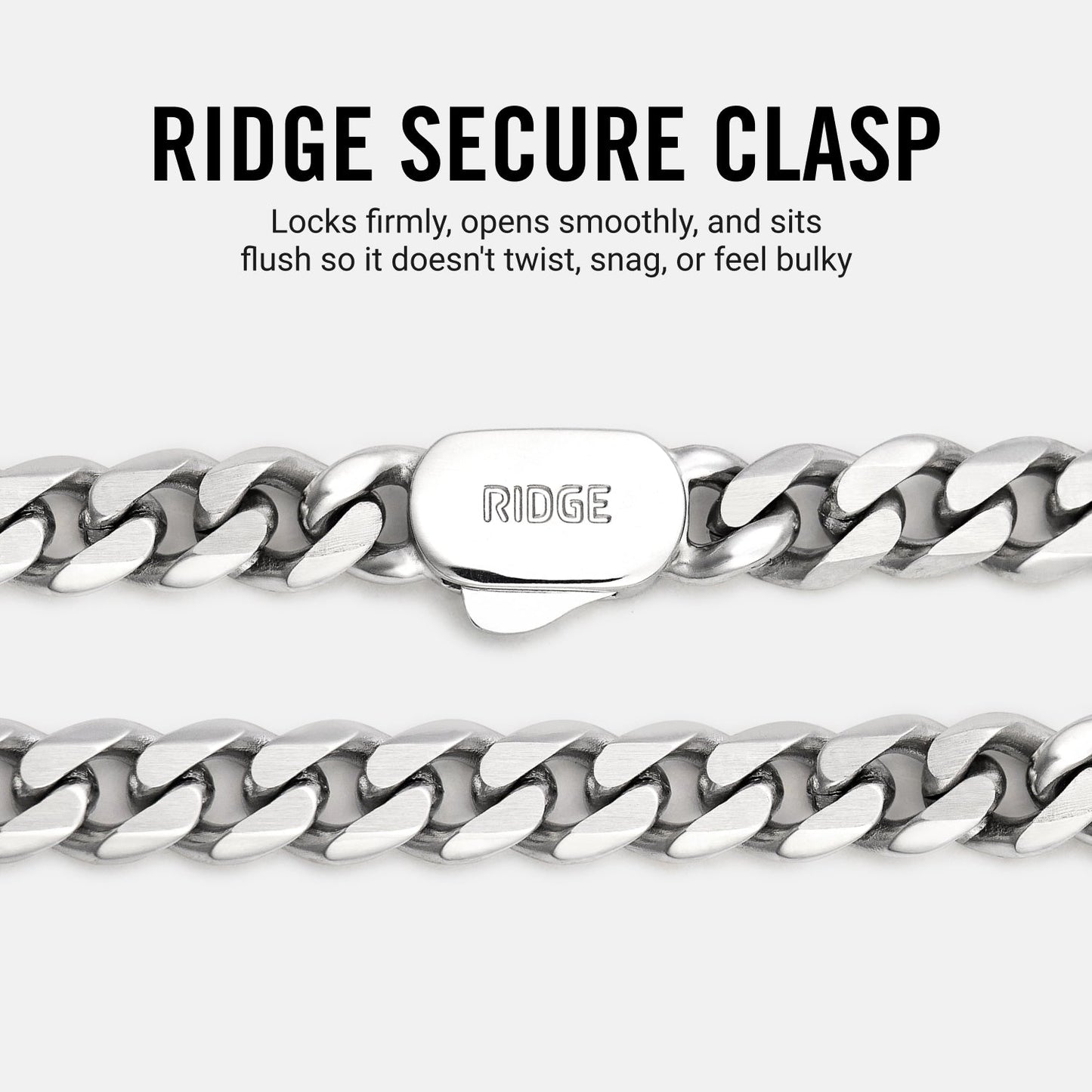 5mm Curb Chain - Platinum - 20"