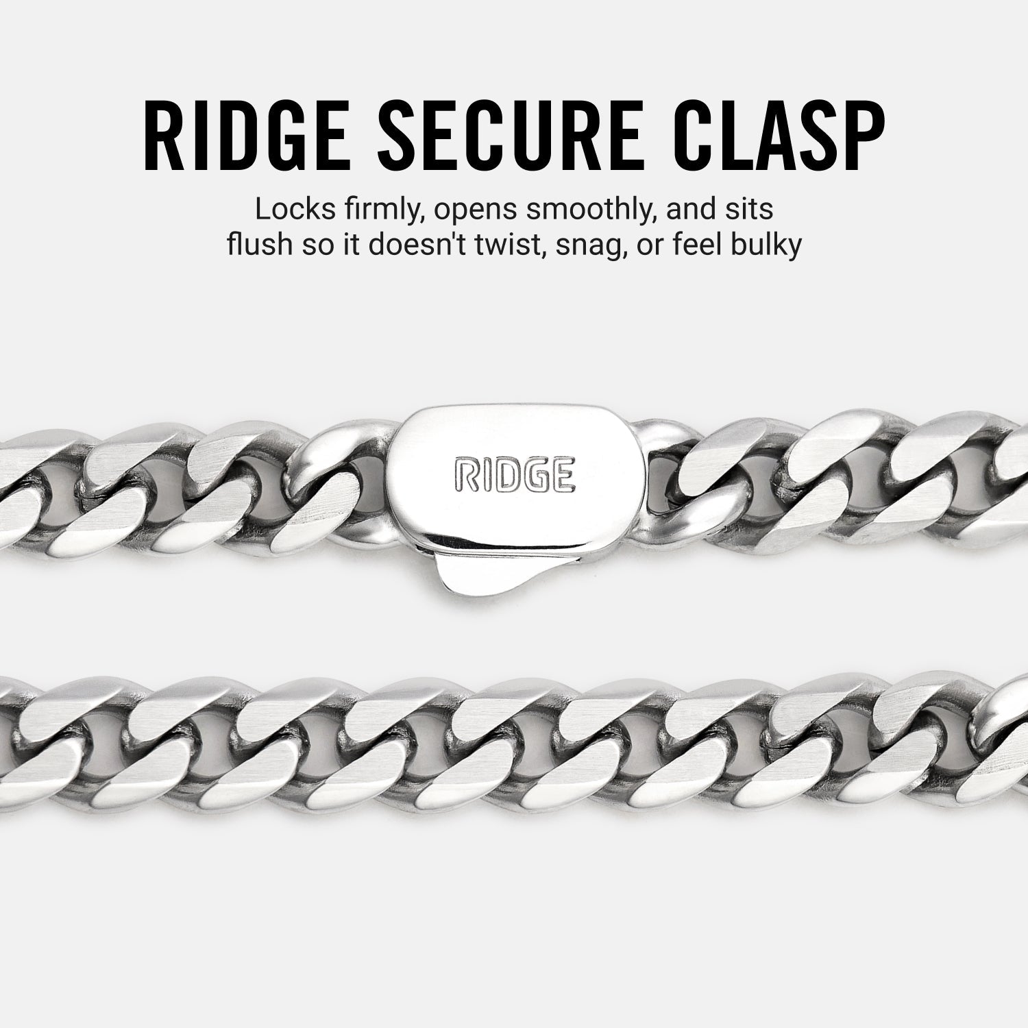 5mm Curb Chain - Platinum - 20"