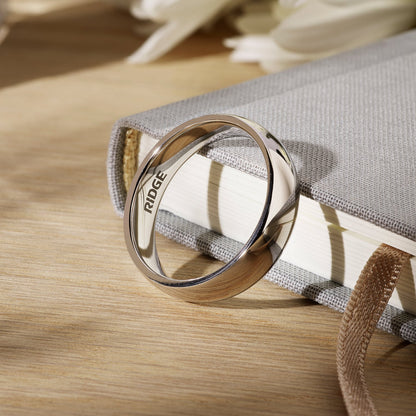 6mm Rounded Ring Set - Platinum - Tantalum