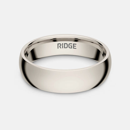 6mm Rounded Ring Set - Platinum - Tantalum