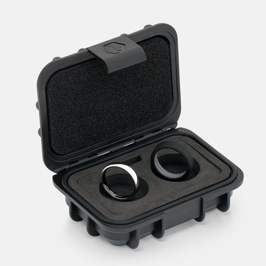 4mm Rounded Ring Set - Platinum