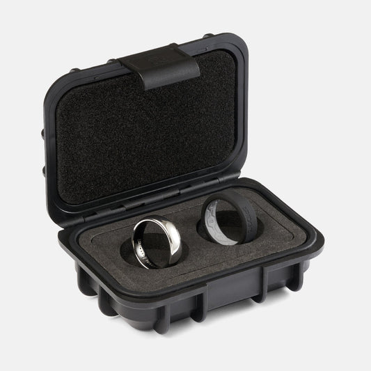 6mm Rounded Ring Set - Platinum