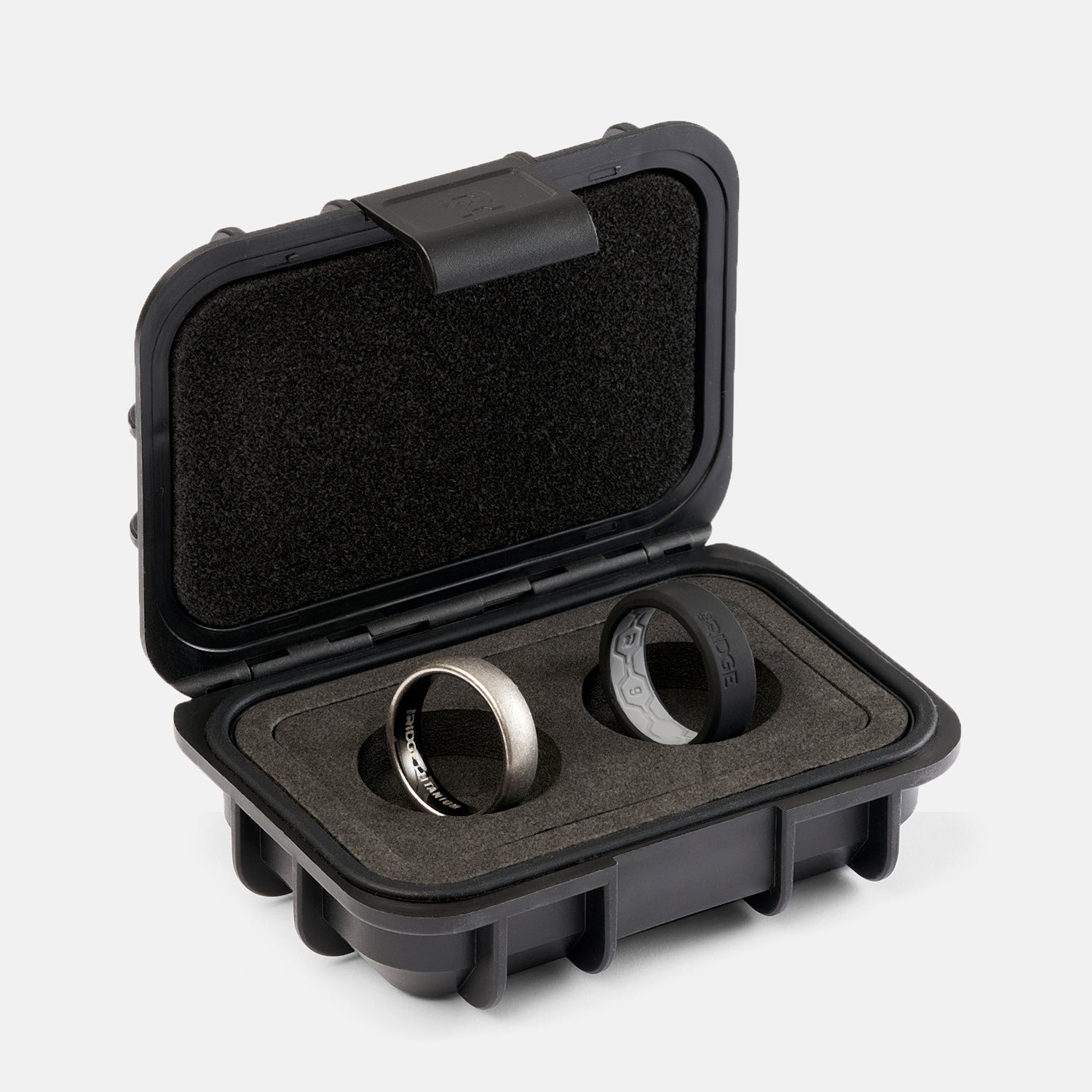 6mm Rounded Ring Set - Stonewashed Titanium