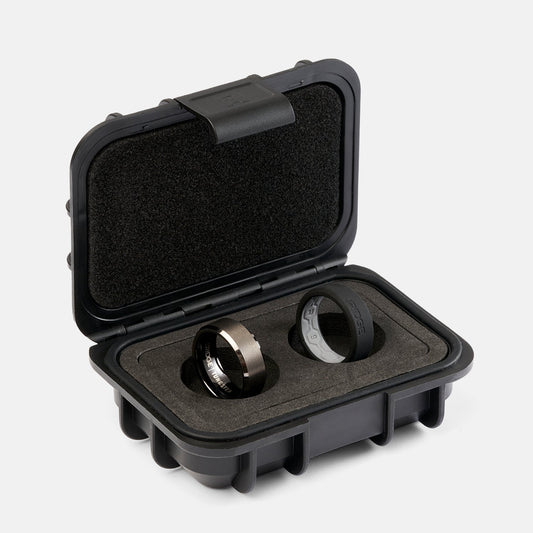 8mm Beveled Ring Set - Gunmetal