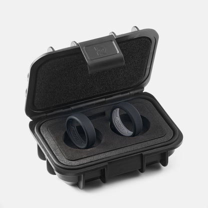 8mm Silicone Ring Set - Royal Black