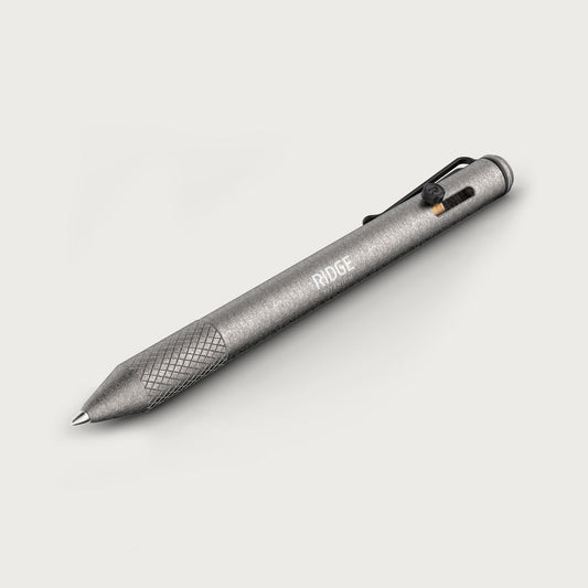 Ridge Bolt Action Pen - Stonewashed Titanium