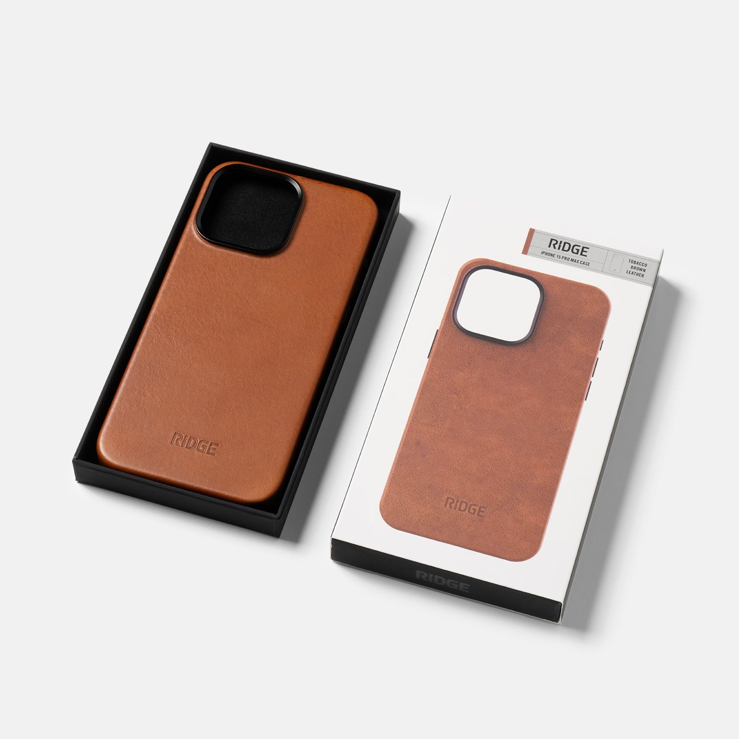 Ridge Phone Case - Tobacco Brown Leather - iPhone 15 Pro Max