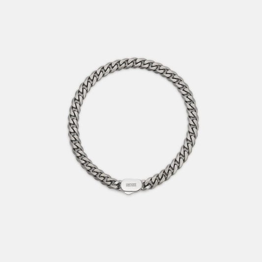 6mm Curb Bracelet - Titanium - Large