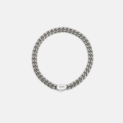 6mm Curb Bracelet - Titanium - Medium